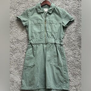 J. Crew Zip-Front Chino Dress Size 2